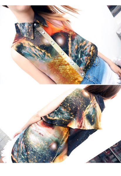 Camiseta Galaxy Sem manga